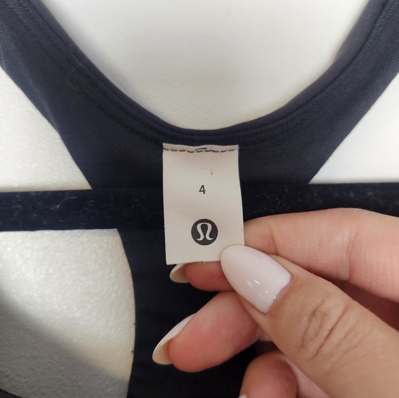 Lululemon Wunder Train Mesh Black Size 4 Sports Bra - Picture 3 of 5